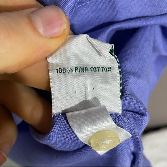 The Masters Polo Shirt Men’s XL 100% Pima Cotton Golf Preppy Outdoor Purple Flag - Picture 5 of 10